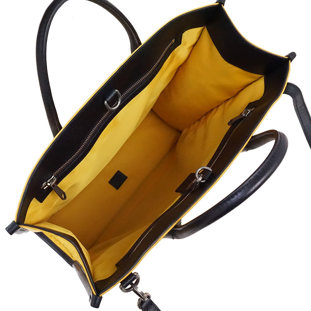 Gucci Beige the Grid Tote Shoulder Handbag GG Leather Yellow Black - Picture 4 of 10